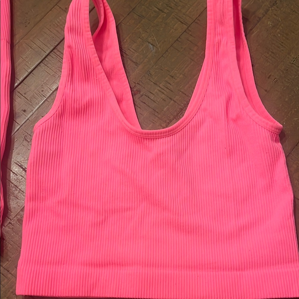 Pink Ribbed Shorts Set - Picture 5 of 5